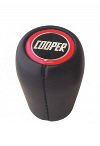 25. Schaltknopf Leder mit Cooper Logo